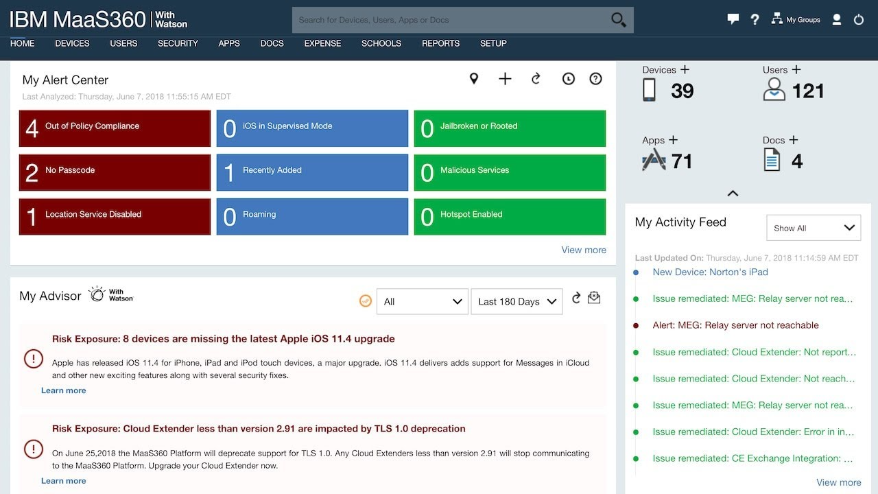 IBM MaaS360 screenshot 1